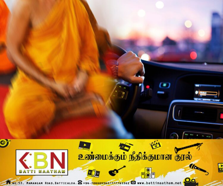 கார் ஓட்டிய தேரர் கைது!