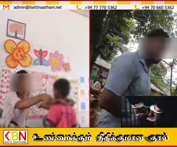 முன்பள்ளி மாணவர்களின் பஞ்சாயுதங்கள் திருட்டு; பாடசாலை சென்ற தம்பதியினர் கைது