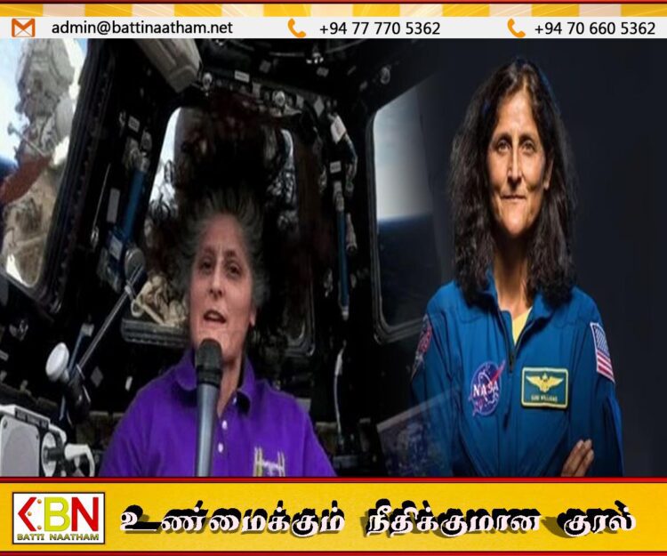 விண்வெளியில் இருந்து தீபாவளி வாழ்த்து தெரிவித்த சுனிதா வில்லியம்ஸ்