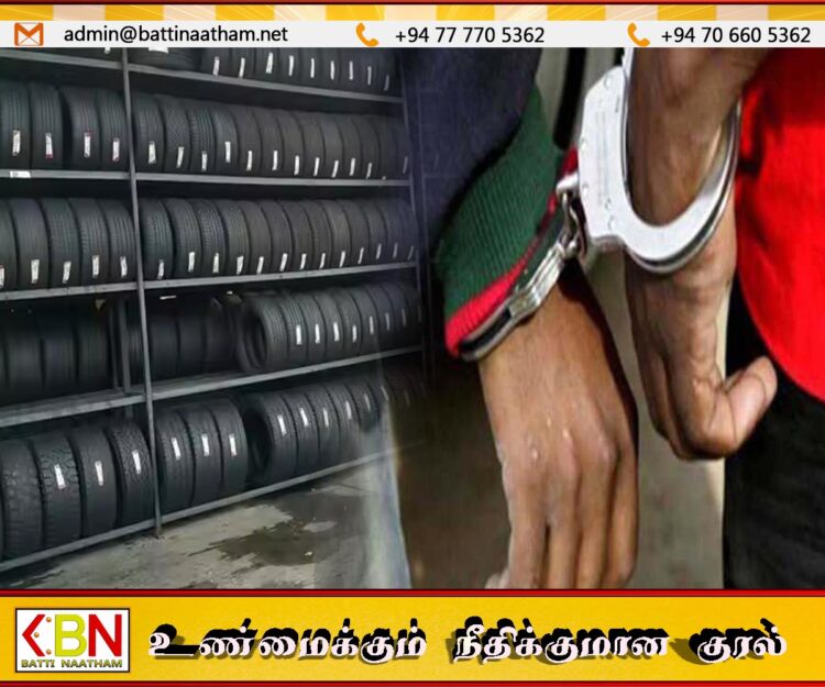இரத்தினபுரியில் டயர் களஞ்சியசாலையில் திருட்டு; இருவர் கைது