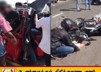 கொழும்பு காலிமுகத்திடலுக்கு அருகில் விபத்து; ஏழு பேர் வைத்தியசாலையில் அனுமதி