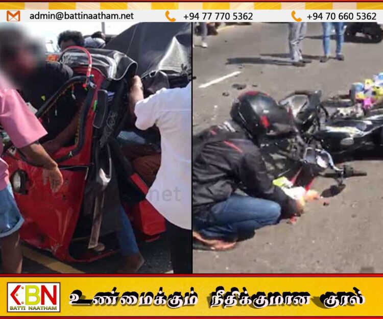 கொழும்பு காலிமுகத்திடலுக்கு அருகில் விபத்து; ஏழு பேர் வைத்தியசாலையில் அனுமதி