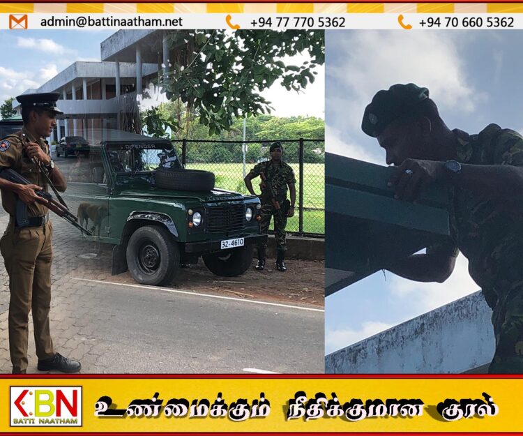 மட்டக்களப்பு நீதிமன்றில் வெடி குண்டை கண்டுபிடிக்கும் முயற்சியில் விசேட அதிரடிப்படையினர் மோப்பநாய் சகிதம் தேடுதல் வேட்டை