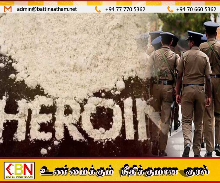 100 கோடி ரூபா பெறுமதியான ஹெரோயின் போதைப்பொருள் பொலிஸாரால் கைப்பற்றல்