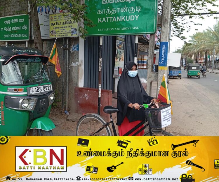 காத்தான்குடி தரம் 09 மாணவி துவிச்சக்கர வண்டியில் கொழும்பு நோக்கி சாதனைப் பயணம்!