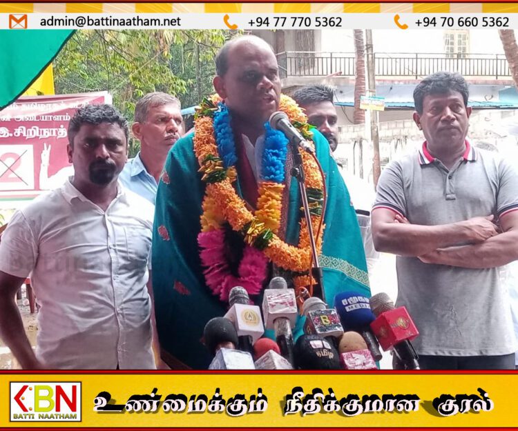 அபிவிருத்திக்காக தமிழ் தேசியத்தை இழந்து அம்மனமாக நிற்கமுடியாது; இளையதம்பி சிறிநாத்
