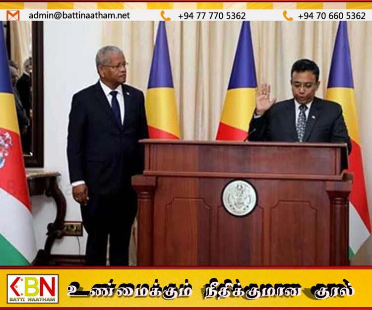 சீஷெல்ஸின் புதிய சட்டமா அதிபராக வின்சென்ட் பெரேரா பதவிப் பிரமாணம்