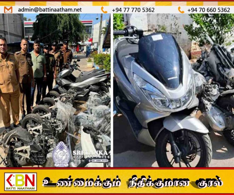 சட்டவிரோதமாக நாட்டிற்கு இறக்குமதி செய்யப்பட்ட மோட்டார் சைக்கிள்களுடன் ஒருவர் கைது