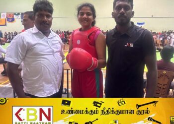 தேசிய ரீதியிலான குத்துச்சண்டை போட்டியில் முல்லைத்தீவு மாணவிக்கு தங்கப் பதக்கம்！