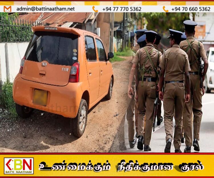 யாழில் கைவிடப்பட்ட நிலையில் நிறுத்தி வைக்கப்பட்டுள்ள கார்; தொடரும் விசாரணைகள்