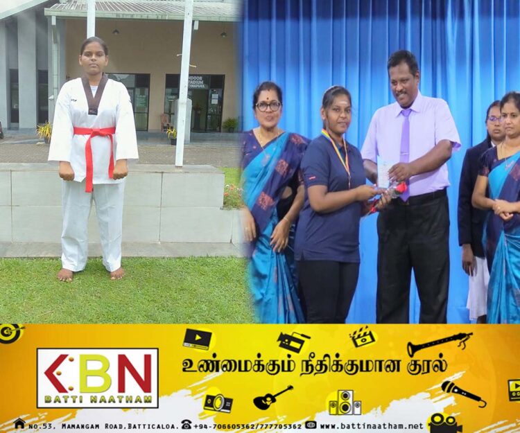 தேசிய மட்ட கராத்தே போட்டியில் மட்டு வின்சன்ட் மகளீர் தேசிய பாடசாலை மாணவி  சாதனை!