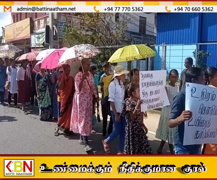 மட்டக்களப்பு ஆரையம்பதியில் இரத்ததானத்தை ஊக்குவிக்கும் வகையில் விழிப்புணர்வு ஊர்வலம்