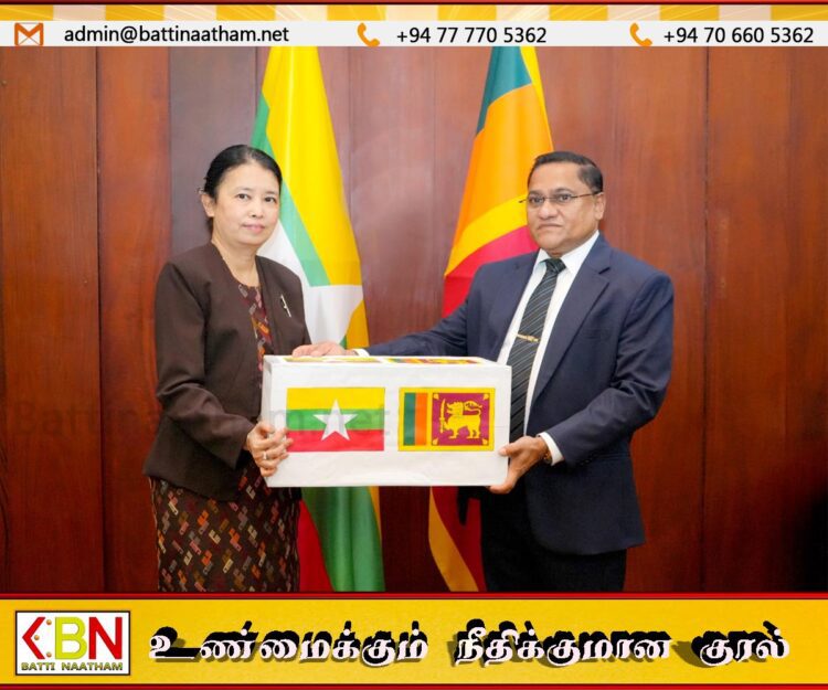மியான்மாருக்கு தேயிலை வழங்கிய இலங்கை