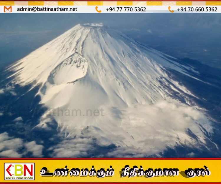 ஜப்பானில் வழக்கத்திற்கு மாறாக உருகும் பனி மலை