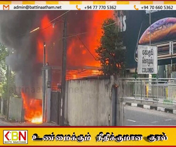 இராஜகிரியவில் உள்ள வாகனம் திருத்துமிடத்தில் தீப்பரவல்