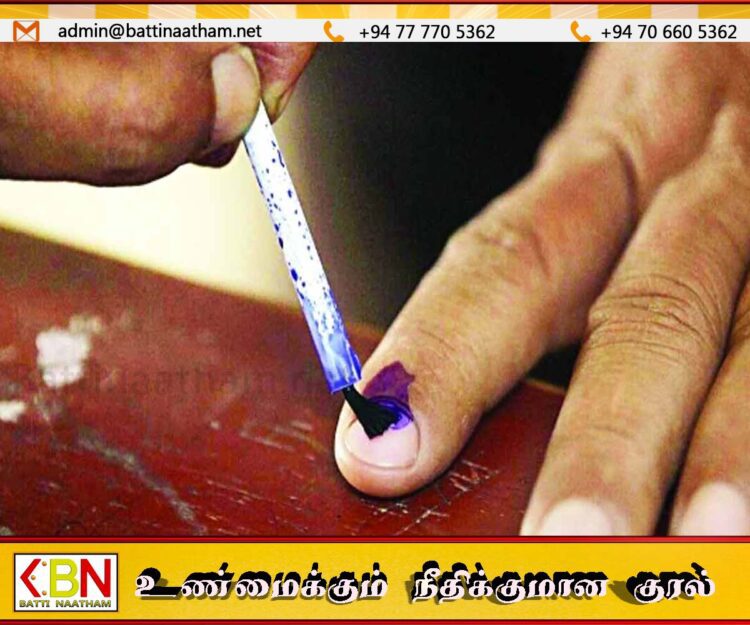 பொதுத் தேர்தலின் போது மை பூசப்படும் விரலில் மாற்றம்