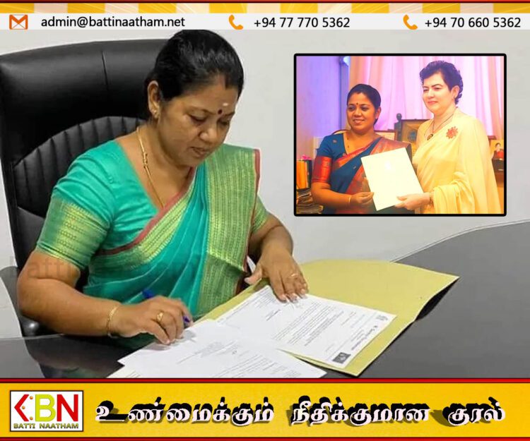 கிழக்கு மாகாண கல்விப் பணிப்பாளர் திருமதி.சுஜாதா குலேந்திரகுமார் அவர்களுக்கு வழங்கப்பட்டுள்ள புதிய நியமனம்
