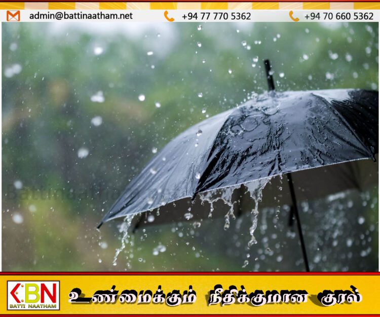 நாட்டின் பெரும்பாலான பகுதிகளில் இடியுடன் கூடிய மழை பெய்வதற்கான சாத்தியம்