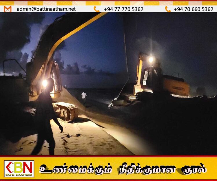 மட்டு முகத்துவாரத்தில் ஆற்றுவாய் வெட்டப்பட்டது