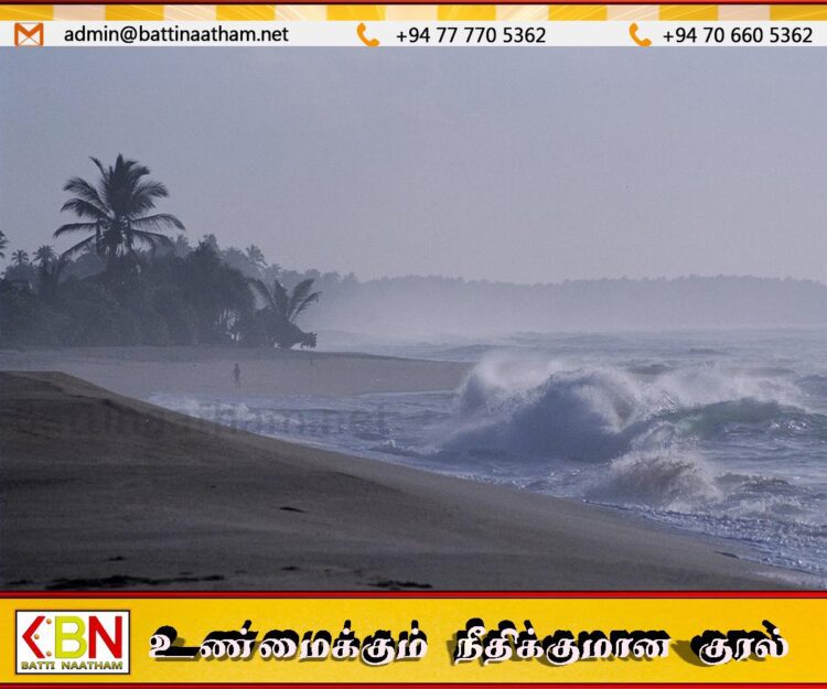 மட்டக்களப்பு உட்பட பல கடல் பிராந்தியங்களில் இடியுடன் கூடிய மழை பெய்யும் சாத்தியம்