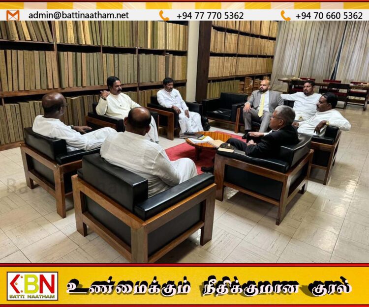 பாராளுமன்ற நூலகத்தில் தமிழரசுக் கட்சியின் எம்.பிக்களிடையே கலந்துரையாடல்