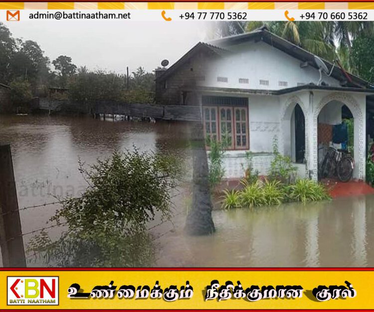 சீரற்ற காலநிலையால் திருகோணமலை மாவட்டத்தில் 1,708 குடும்பங்கள் பாதிப்பு