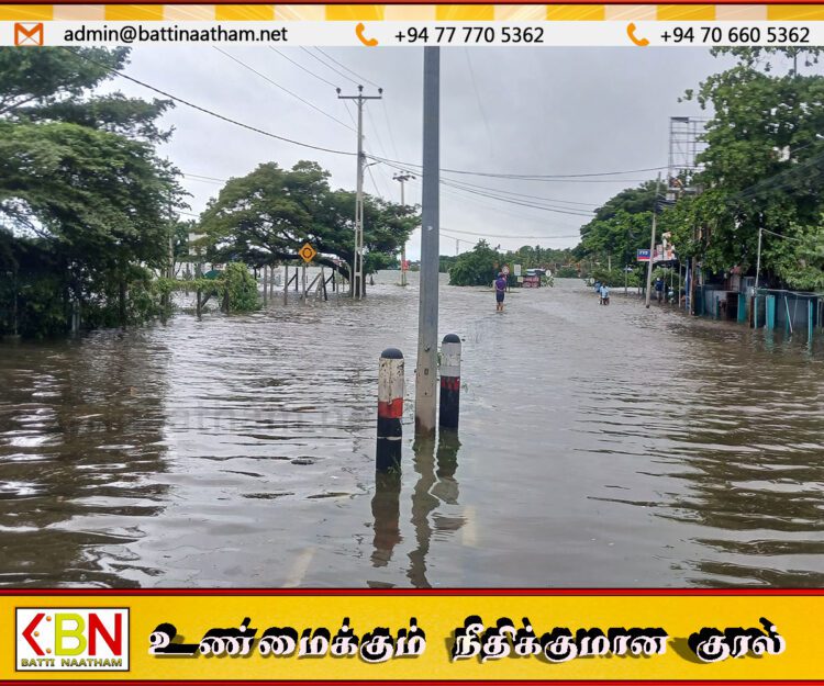 மட்டக்களப்பு ஊரணி திருமலை வீதியில் பஸ் போக்குவரத்து பாதிப்பு