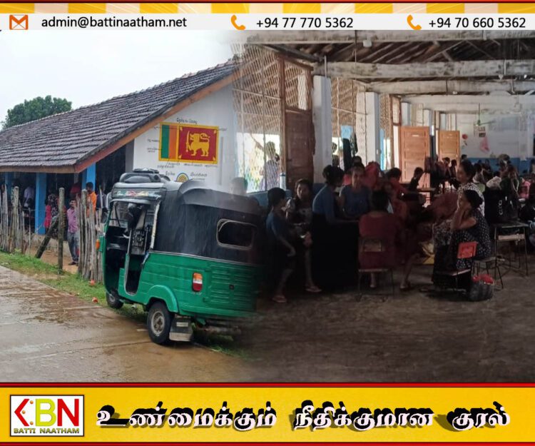 வாழைச்சேனை பாடசாலைகளில் தஞ்சம் புகுந்துள்ள மக்கள்