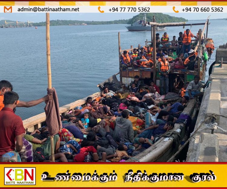 மியன்மார் அகதிகள் படகு திருகோணமலையை சென்றடைந்தது