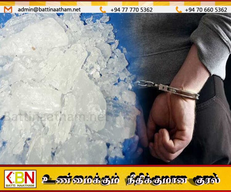 மூதூர் பொலிஸ் பிரிவில் போதைப் பொருளுடன் ஒருவர் கைது