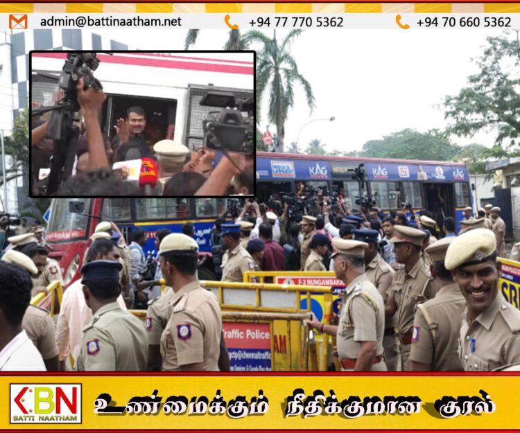 தடையை மீறி போராட்டம் நடத்த முயன்ற குற்றச்சாட்டில் சீமான் கைது