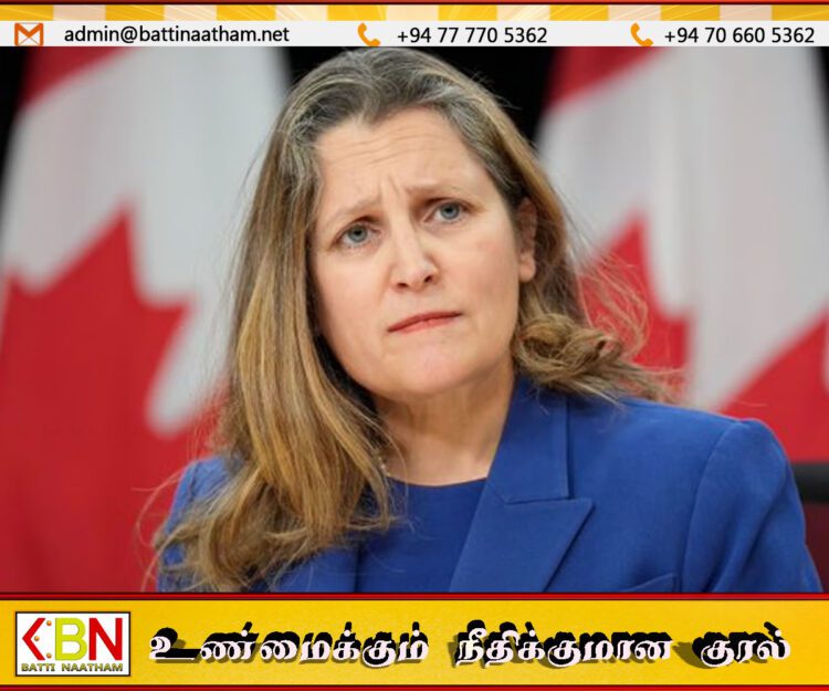 நிதிநிலை அறிக்கையை தாக்கல் செய்வதற்கு முன் திடீரென பதவி விலகிய கனடாவின் துணைப் பிரதமர்