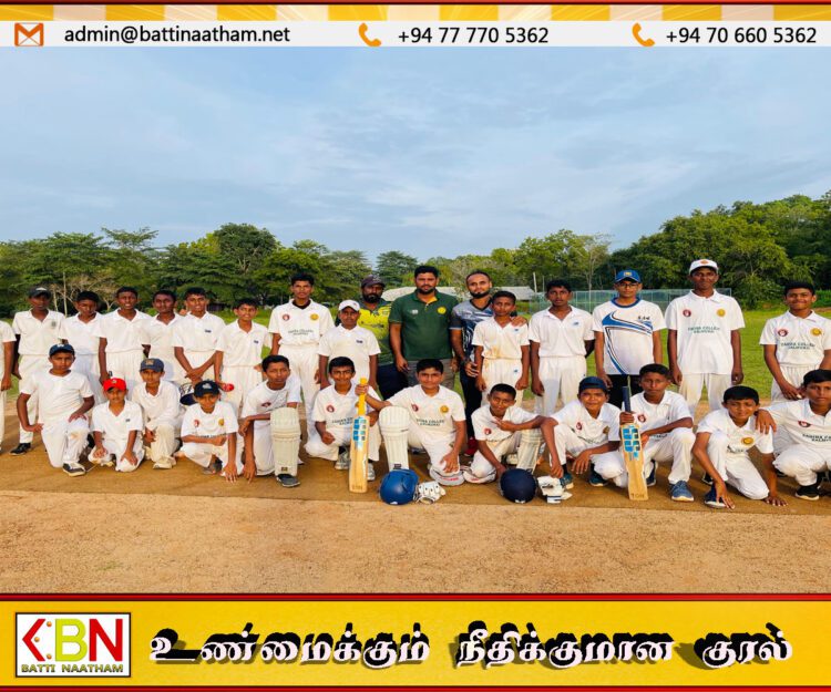 கடின பந்து கிரிக்கெட் போட்டியில் கல்முனை ஸாஹிரா கல்லூரி வெற்றி