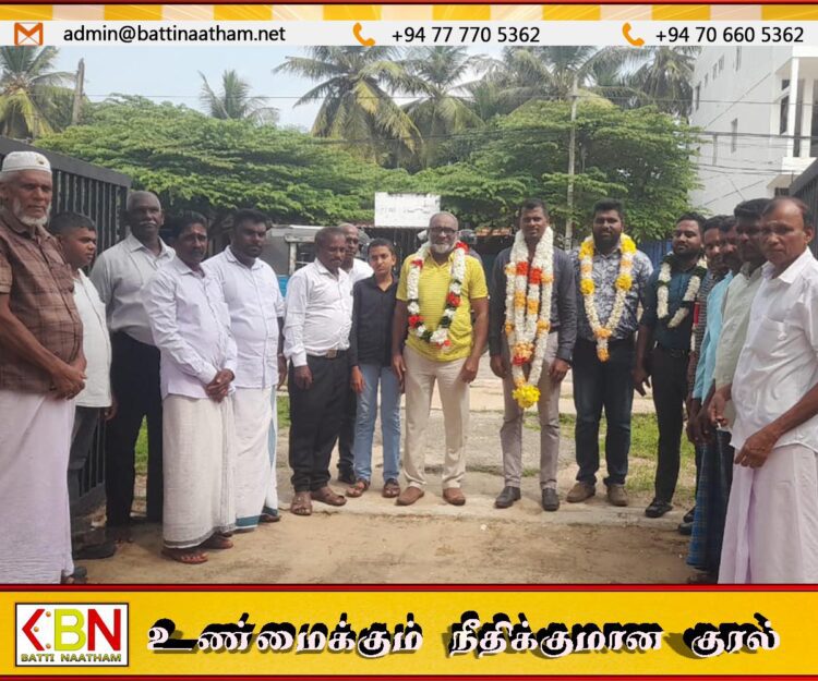 வாகநேரி நீர்ப்பாசனத் திட்ட முகாமைத்துவ குழுவினால் கௌரவிப்பு நிகழ்வு