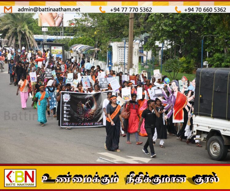 மட்டக்களப்பில் பெண்களுக்கெதிரான வன்முறைகளை இல்லாது ஒழிக்கும் 16 நாள் வேலைத்திட்ட நிகழ்வு