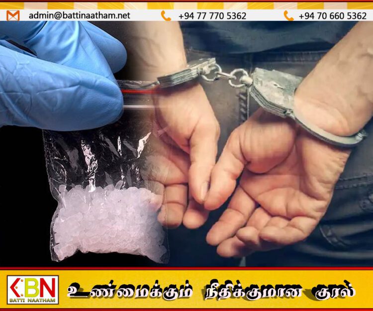 அம்பாறையில் ஐஸ்போதைப் பொருள் விற்பனை செய்த இளைஞன் கைது