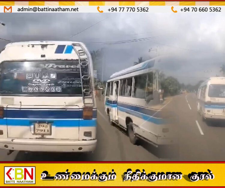 யாழில் ஆபத்தான முறையில் பயணித்த பேருந்து தொடர்பில் விசாரணை (காணொளி)