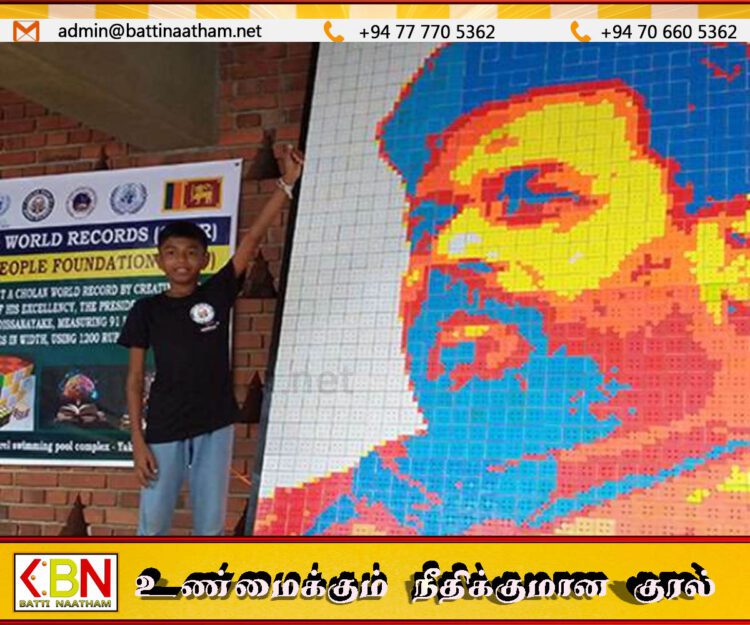 ஜனாதிபதி அநுரவின் உருவத்தை வைத்து உலக சாதனை படைத்துள்ள சிறுவன்