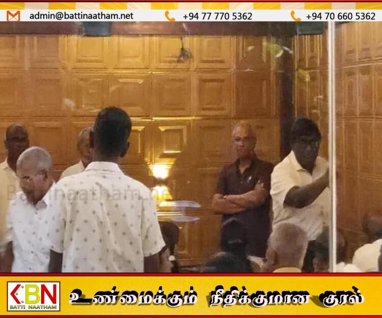 தமிழரசுக் கட்சியின் மத்திய குழுக்கூட்டத்தில் குழப்பம்; மாவையை முன் கதிரையில் இருக்கவேண்டாம் என்று கூறிய சாணக்கியன்