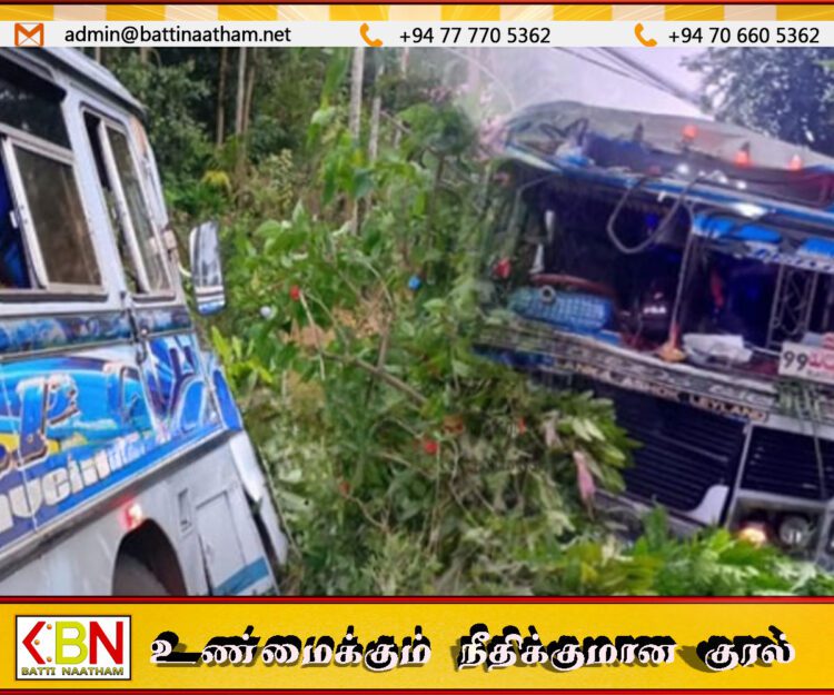 கொழும்பிலிருந்து பசறை நோக்கி பயணித்த பேருந்து விபத்து