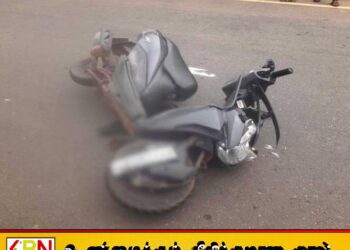மதுபோதையில் மோட்டார் சைக்கிளில் வந்து வயோதிப பெண்ணை மோதிய பொலிஸார்; வவுனியாவில் சம்பவம்