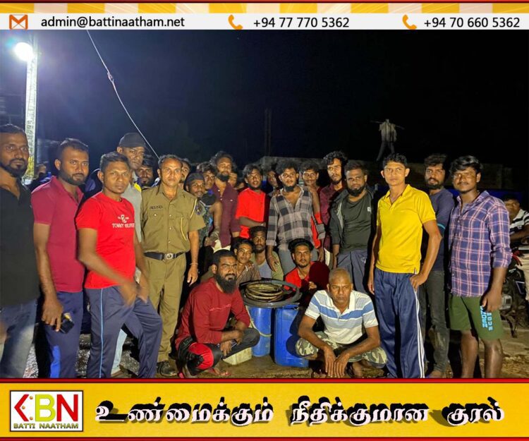 வாழைச்சேனை கிண்ணையடி பிரதேசத்தில் பாரிய கசிப்பு வேட்டை