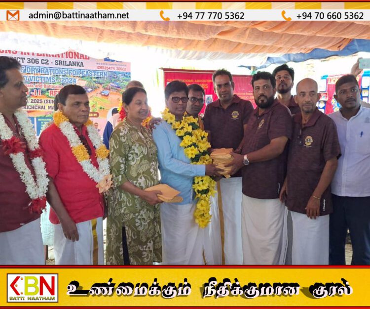 சர்வதேச லயன்ஸ் கழகத்தின் ஏற்பாட்டில் வெள்ளத்தால் பாதிக்கப்பட்ட மக்களுக்கு உலர் உணவுப் பொதிகள் வழங்கும் நிகழ்வு