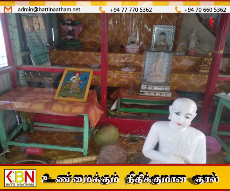 யாழ் வடமராட்சி பகுதியில் சாமி சிலைகளுடன் கரையொதுங்கியுள்ள வீடு