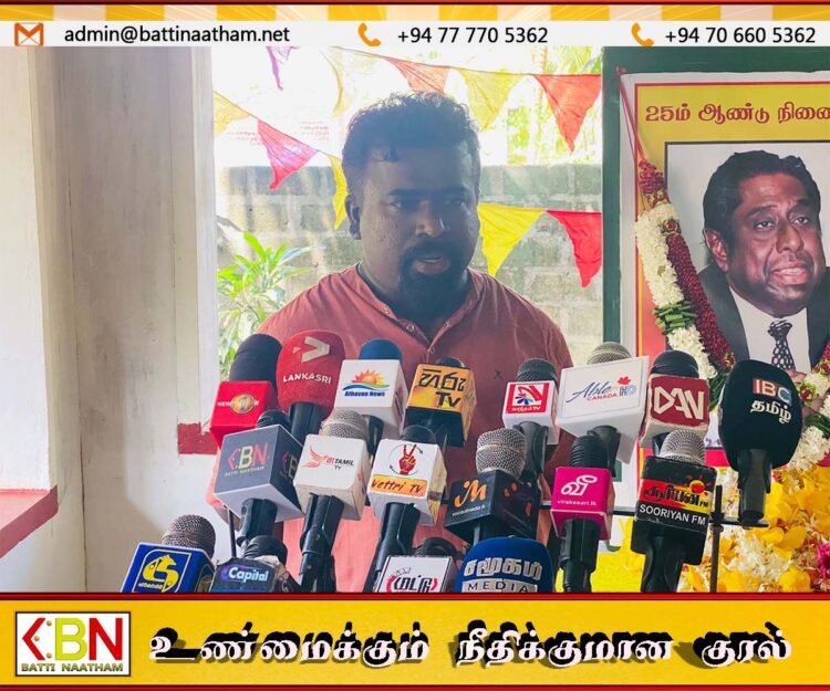 இனப்பிரச்சினைக்கான நிரந்தர தீர்வினை வழங்க இந்தியா துணைநிற்குமானால் வடகிழக்கு தமிழர்கள் இந்தியாவுக்கு ஆதரவு வழங்குவார்கள்; தர்மலிங்கம் சுரேஸ்