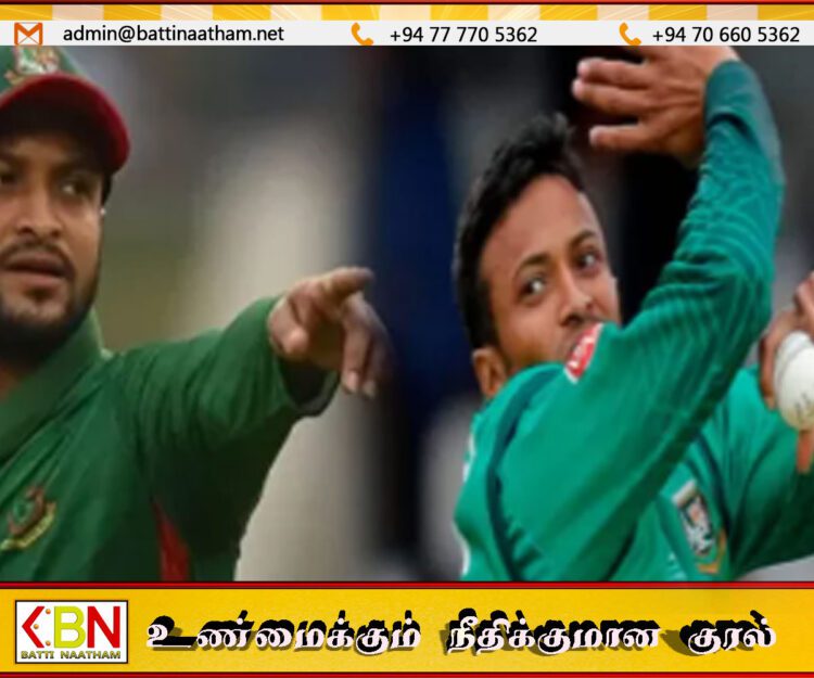 கிரிக்கெட் அணியின் சகலதுறை வீரர் ஷாகிப் அல் ஹசனிற்கு பந்துவீசுவதற்கான தடை நீடிக்கப்பட்டது