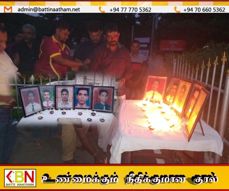 திருகோணமலையில் படுகொலை செய்யப்பட்ட 05 மாணவர்களின் 19 ஆவது நினைவு நா‌ள் இன்று