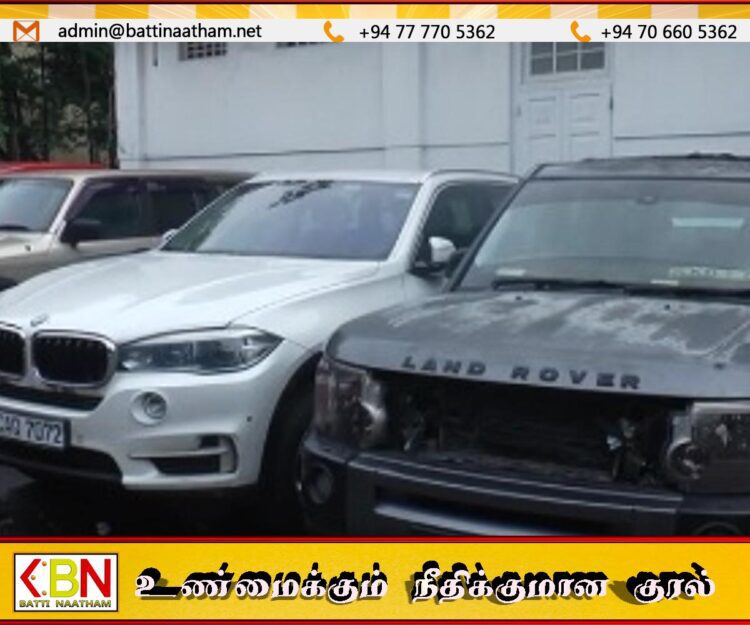 மேல் மாகாண சபையால் பயன்படுத்தப்பட்ட கட்டடத் தொகுதியில் இருந்து அரசுக்கு சொந்தமான சொகுசு வாகனங்கள் கண்டுபிடிப்பு