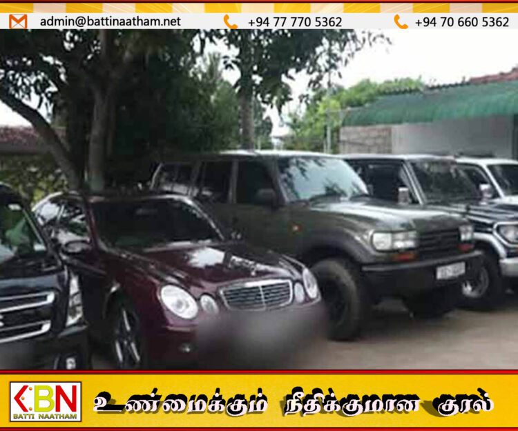 உரிமையை உறுதிப்படுத்த முடியாத சொகுசு வாகனங்கள் மீட்பு