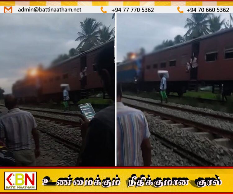 திடீரென தீப்பிடித்து எரிந்த தொடருந்து
